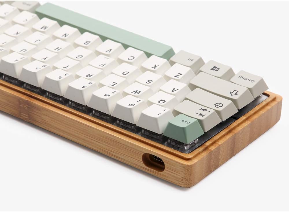 60% Bamboo Wood Mechanical Keyboard Case H246386