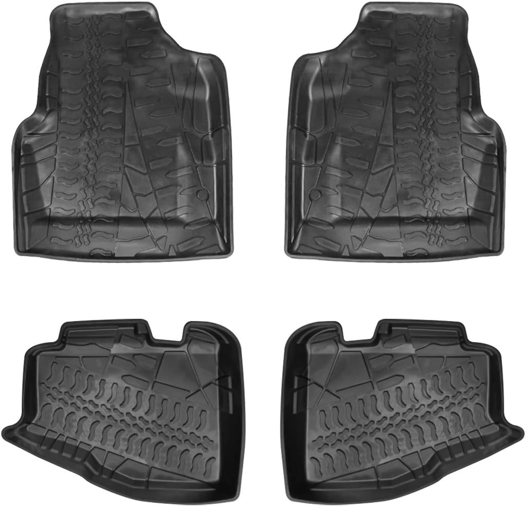 Black Floor Mats Liners Front and Rear Carpet P81080