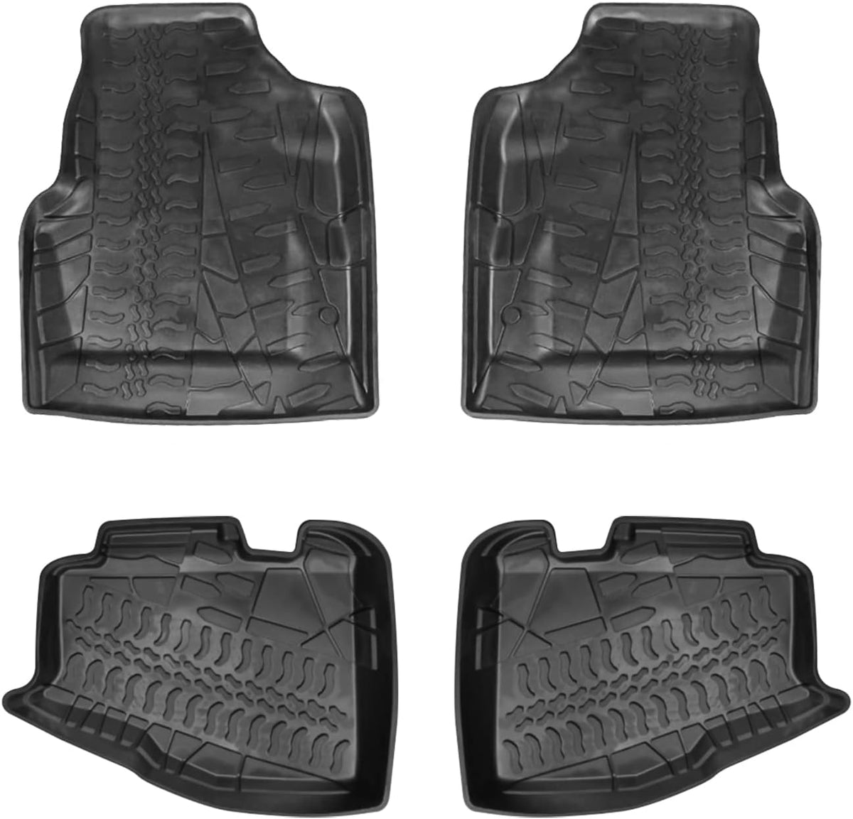 Black Floor Mats Liners Front and Rear Carpet P81080