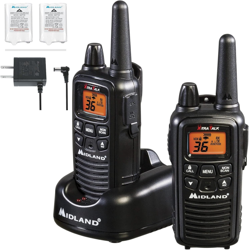 36 Channel FRS Two-Way Radio Walkie Talkie Pair Pack Black Y2195