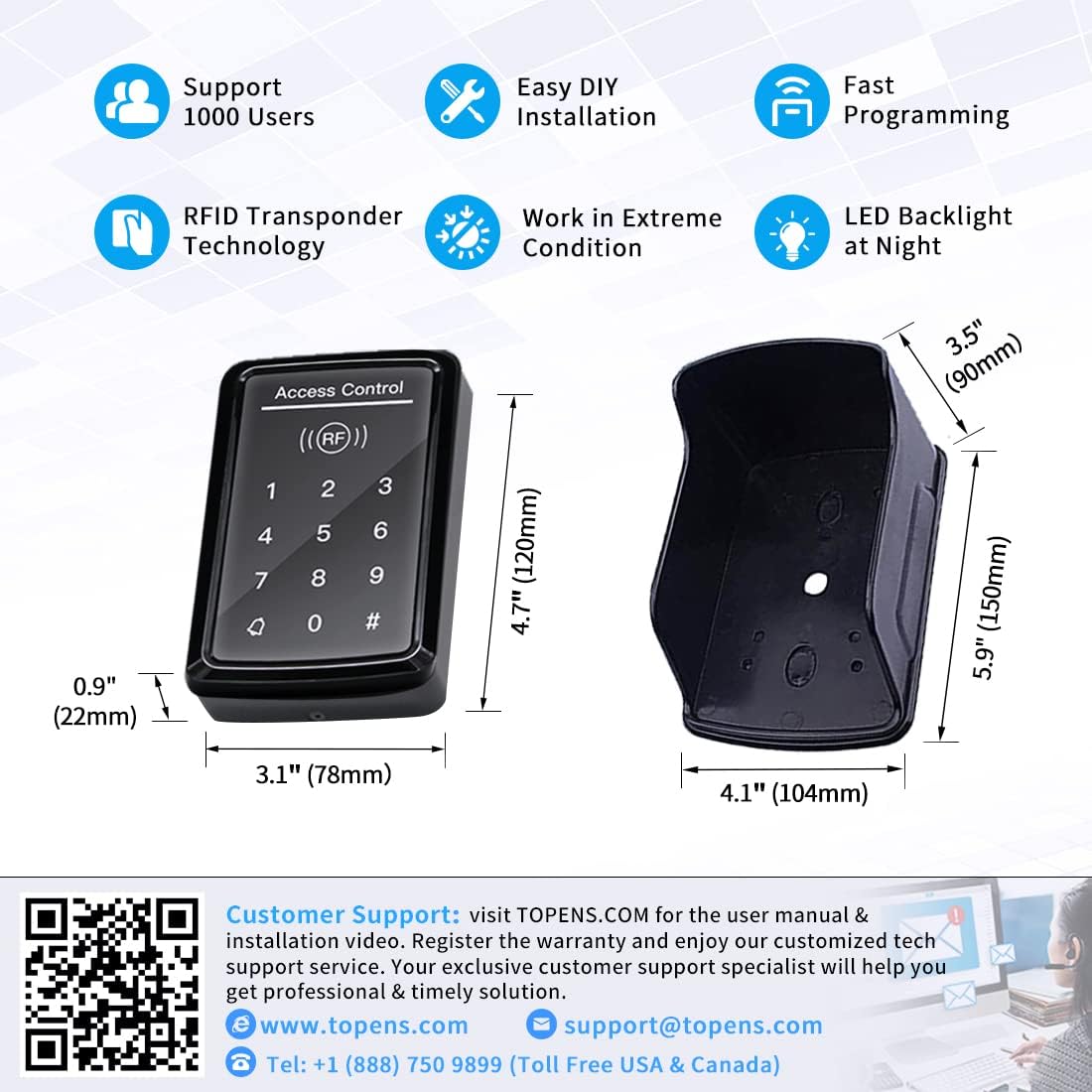 Wired Keypad DC 12V 24V Q440