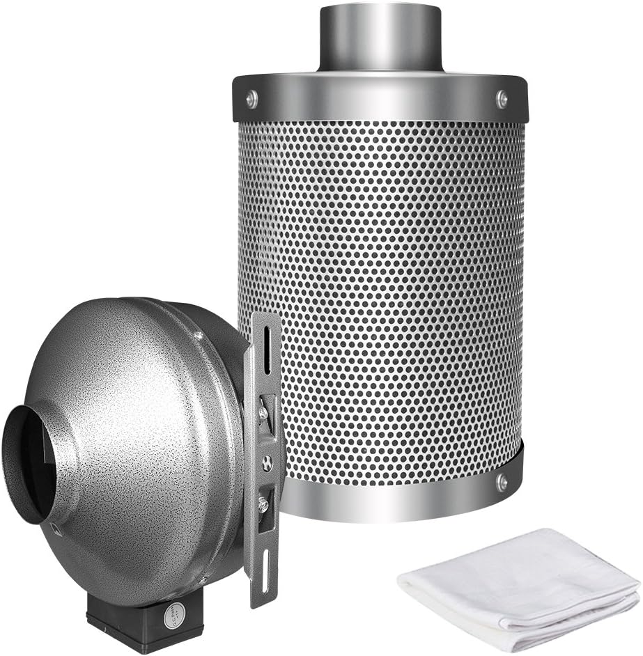 4 Inch Carbon Filter & Inline Fan with Pre-Filter O1019
