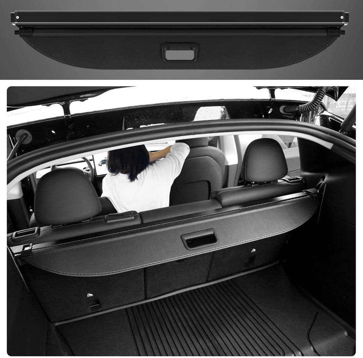 Tesla Model Y Retractable Waterproof Cargo Cover F22291
