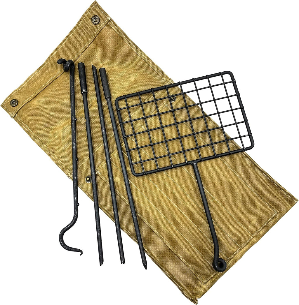Steel Campfire Cooking Grate Swivel Grill with Canvas Carrying Bag H5128
