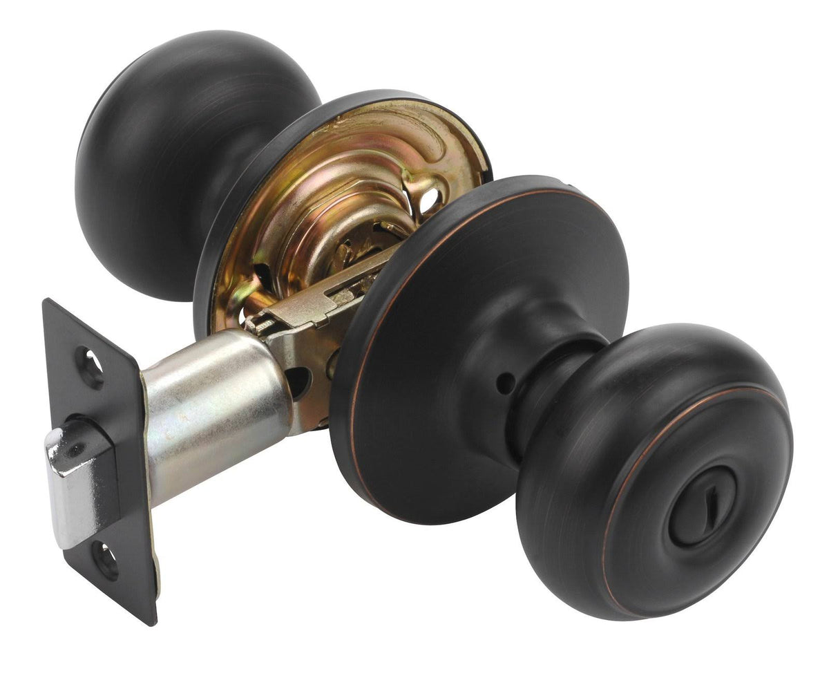 Aged Oil Rubbed Bronze Door Knob Privacy Set 5 Pack C29810