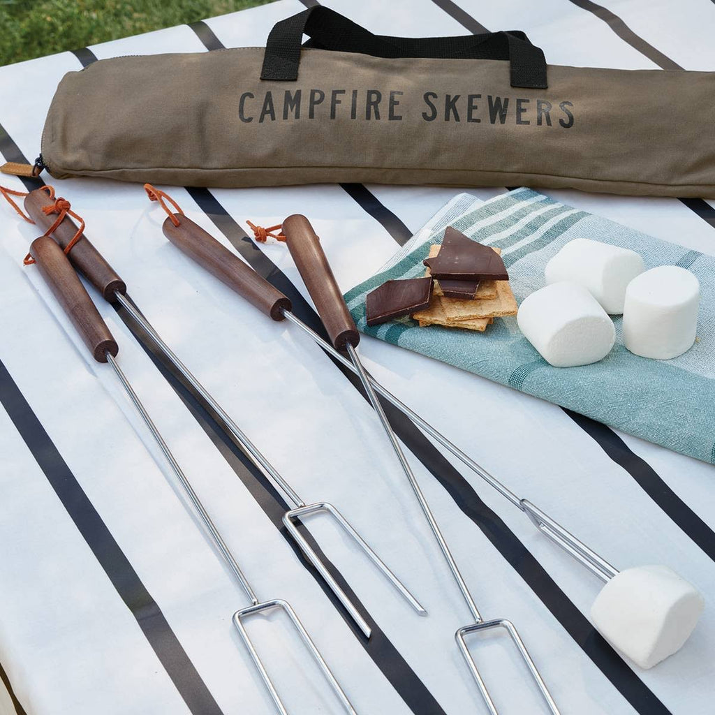 4pc Campfire Skewer Set with Carrying Bag M489