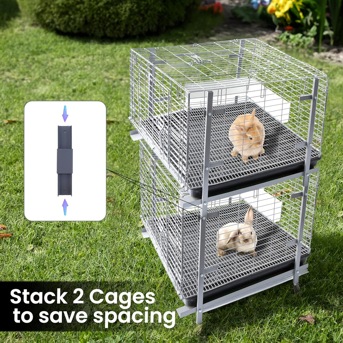 24-inch Rabbit Cage with Tray H94525