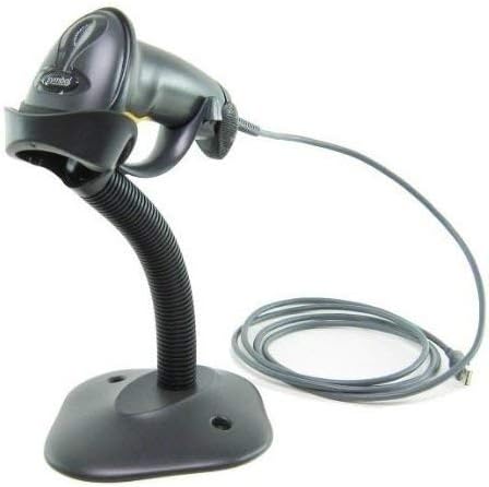 Black Handheld Barcode Scanner with Stand and USB Cable W387