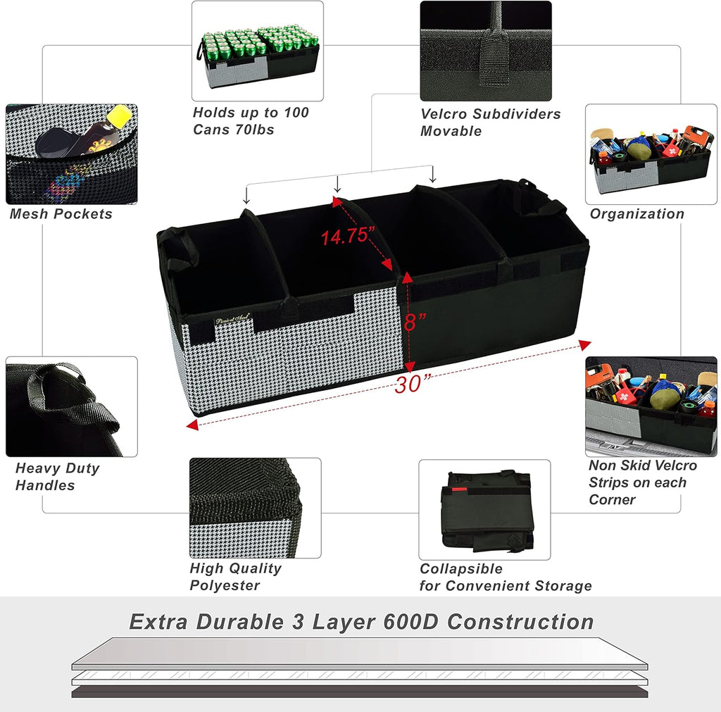 Rigid Base Trunk Organizer with 28 Can Cooler X203683