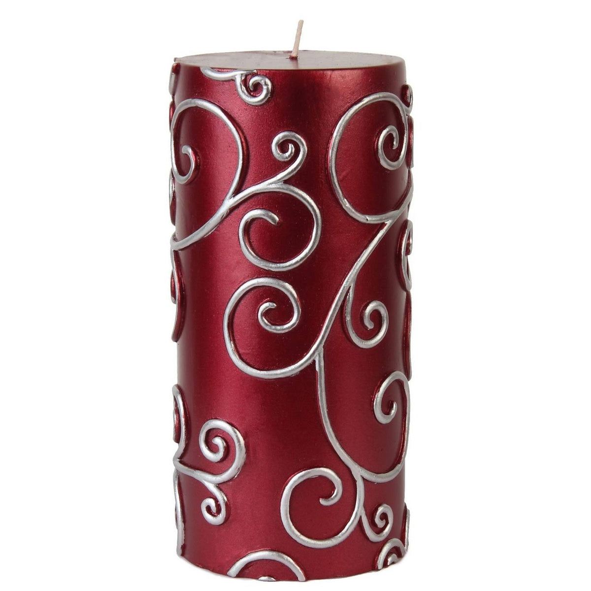 Purple Scroll Pillar Candle 12Pcs L18396