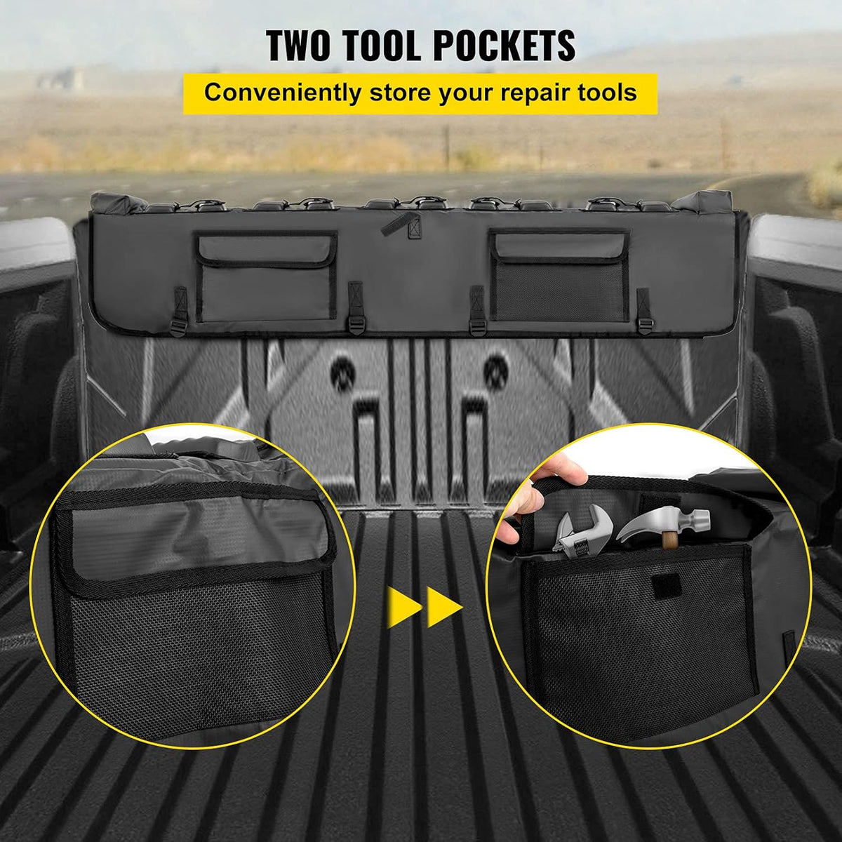 Tailgate Pad for Bikes, Carries UP to 5 Mountain Bikes, 54 Bike Pickup Pad I95574