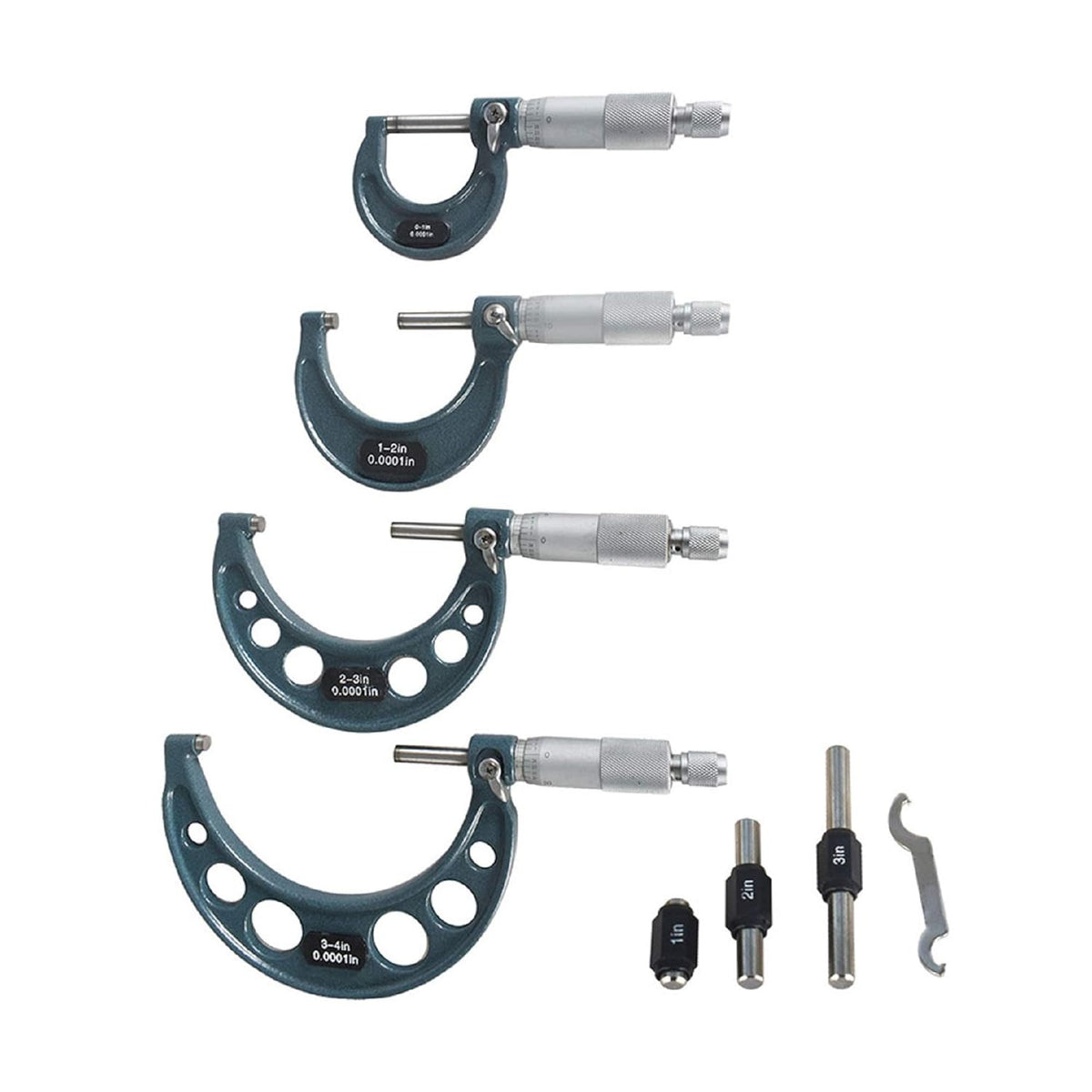 4Pcs 0-4 Inch Precision Micrometer Set W9416