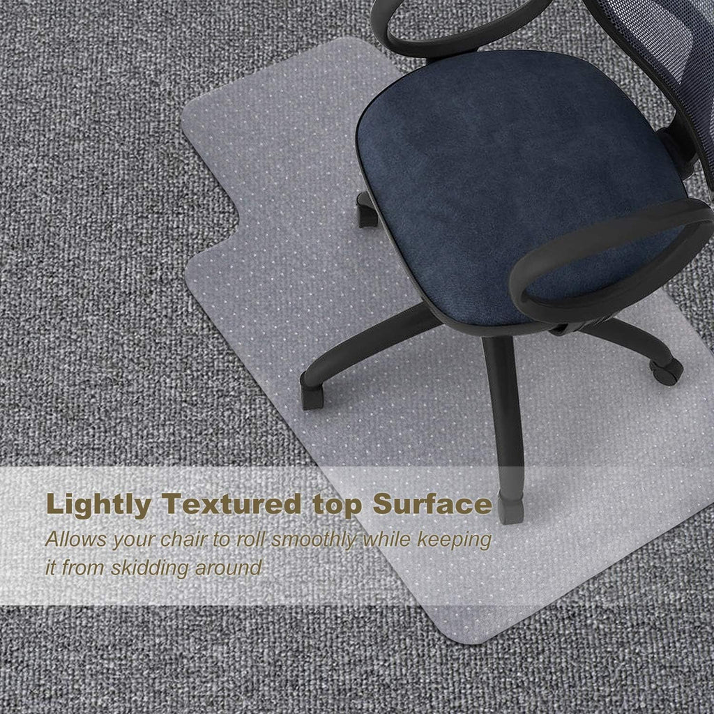 Transparent 30 X 48 with Lip Chair Mat for Carpets U402