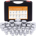 64 Piece JIC 37° Flare Cap and Plug Kit Galvanized Steel Fitting Set R343669