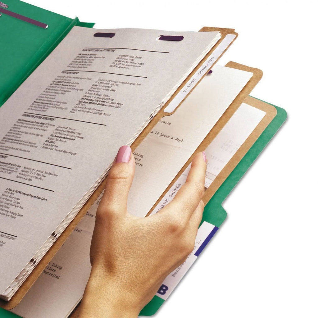Green 8-Section Classification Folder A3305