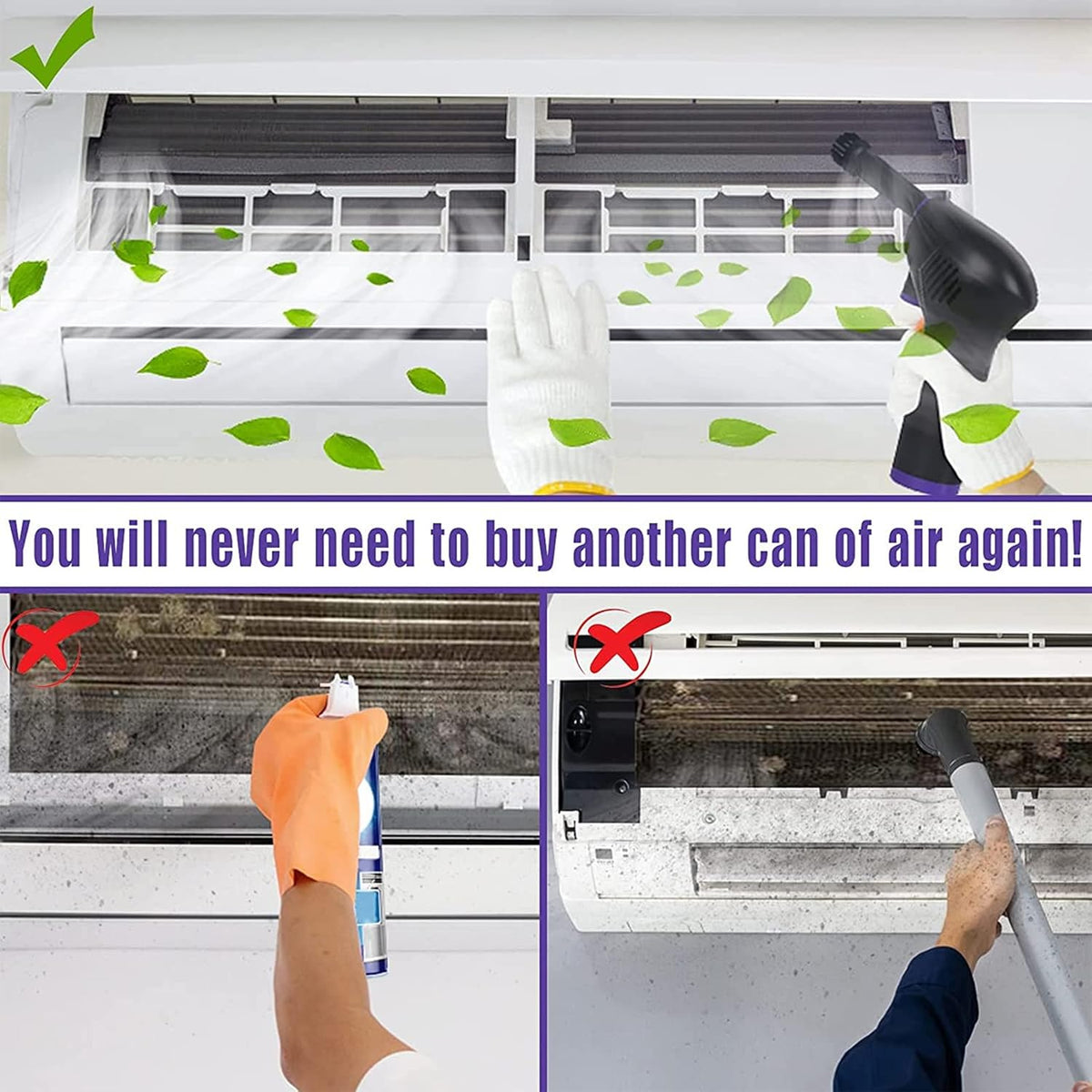15000mAh Electric Air Duster with LED Light H18524