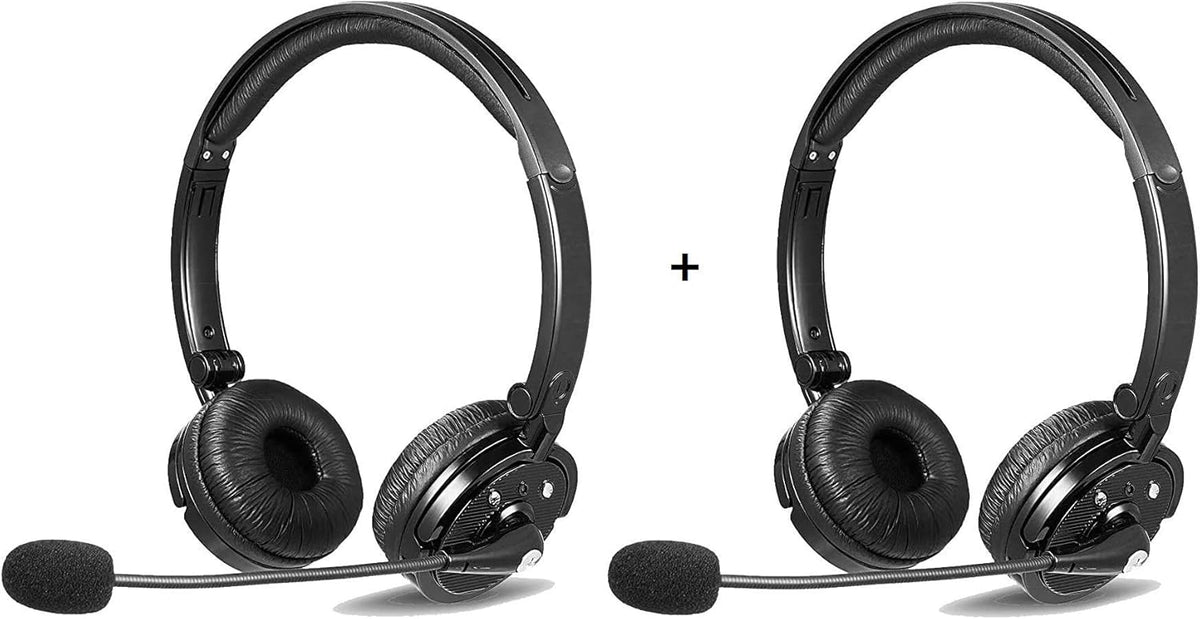 2 Pack Bluetooth Headphones with Mic Noise Cancelling W9723