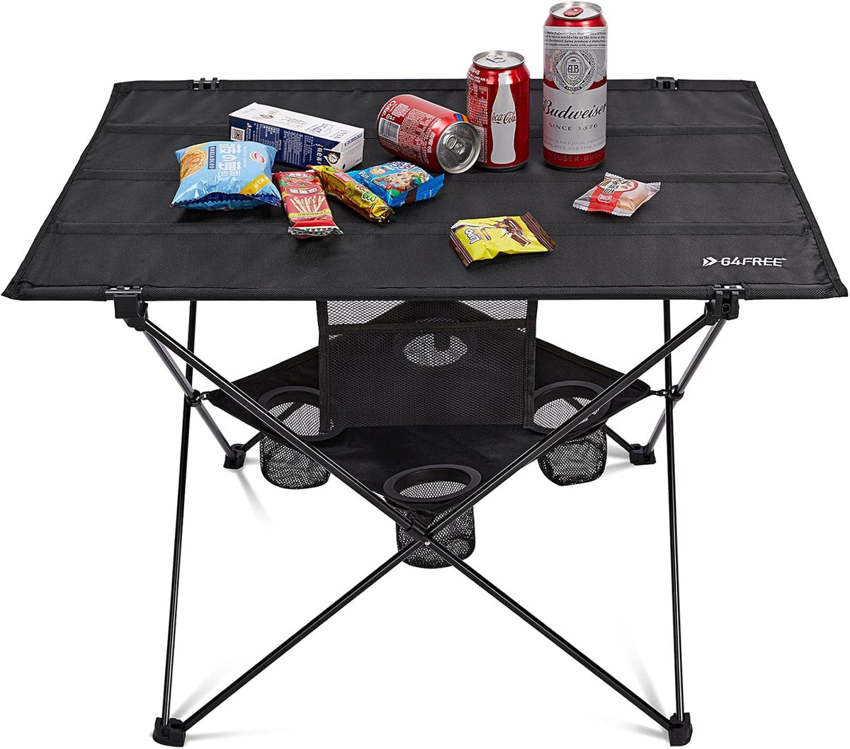 Folding Camp Table with 4 Cup Holders A591