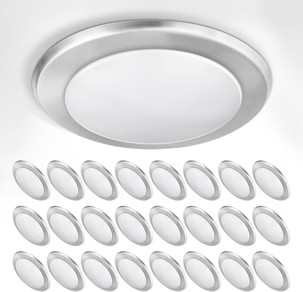 6 Inch White LED Flush Mount Ceiling Light, 15W 5000K, 12 Pack K90266