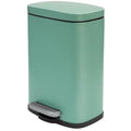 1.32 Gallon Matte Green Stainless Steel Step on Trash Can H6537