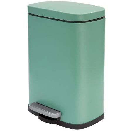 1.32 Gallon Matte Green Stainless Steel Step on Trash Can H6537