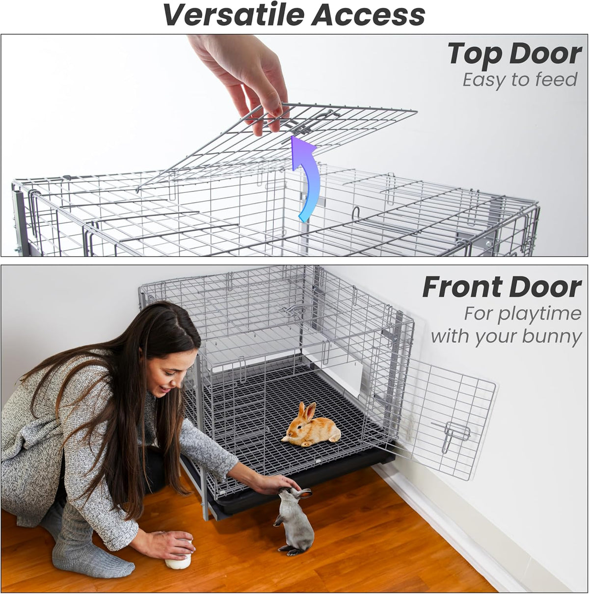 24-inch Rabbit Cage with Tray H94525