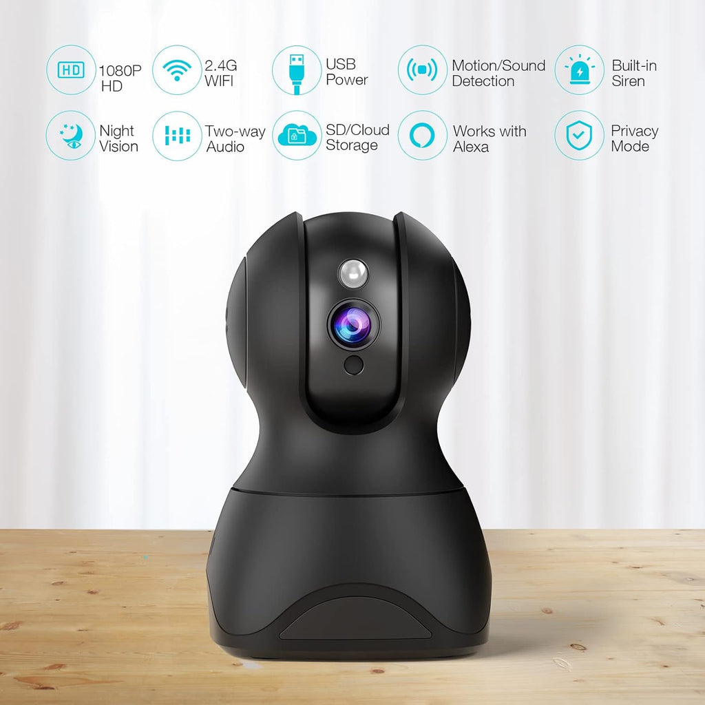 1080P WiFi Pet Camera with 2-Way Talk and Night Vision T918