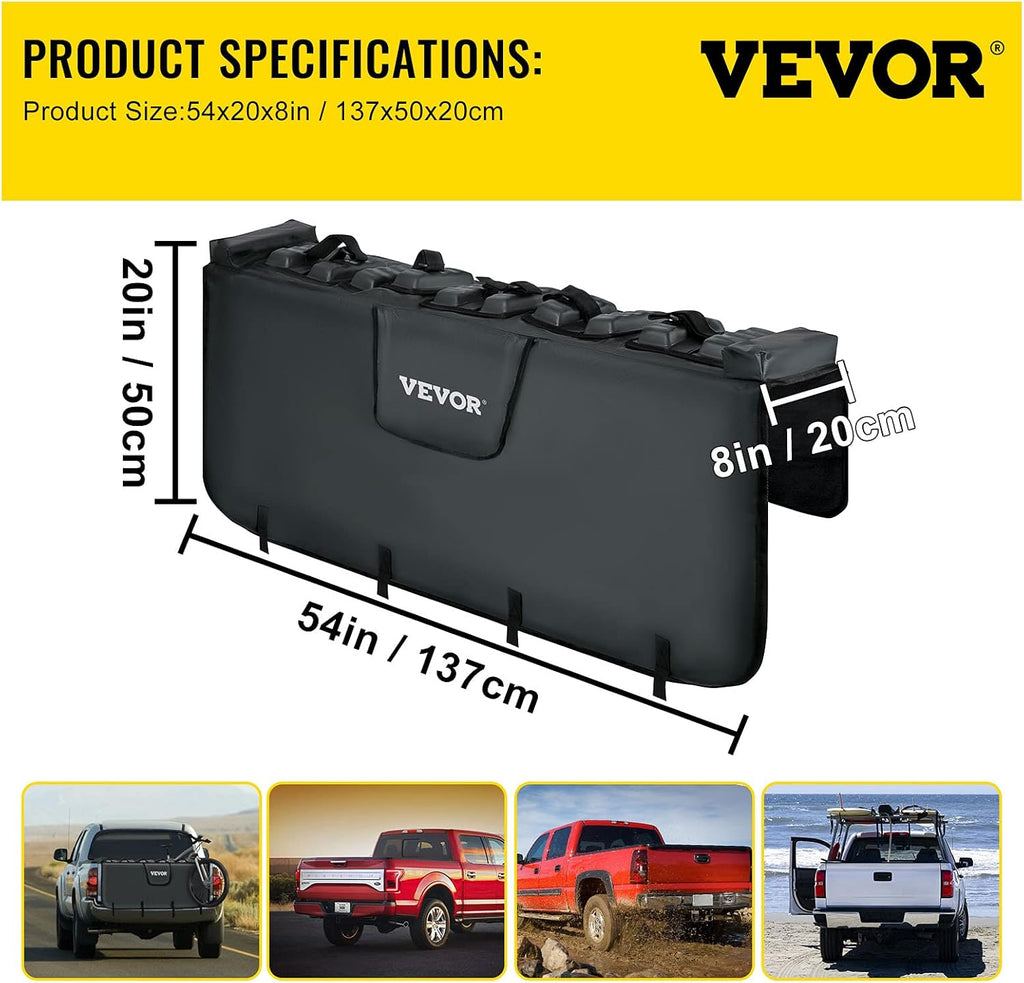 Tailgate Pad for Bikes, Carries UP to 5 Mountain Bikes, 54 Bike Pickup Pad I95574