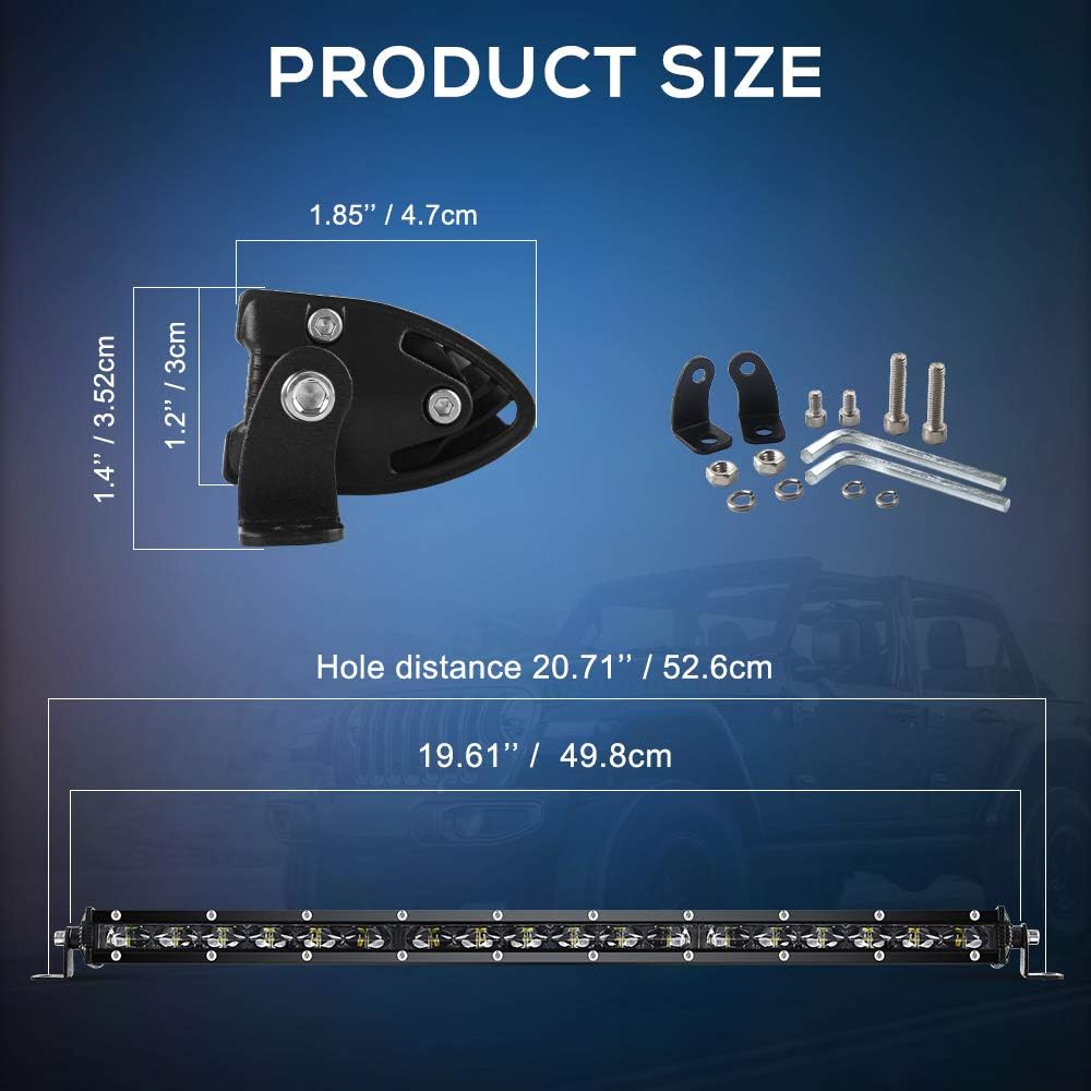 20 inch Slim Single Row LED Light Bar E797
