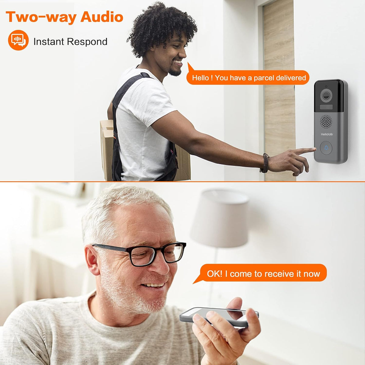2K Wireless Video Doorbell Camera W547