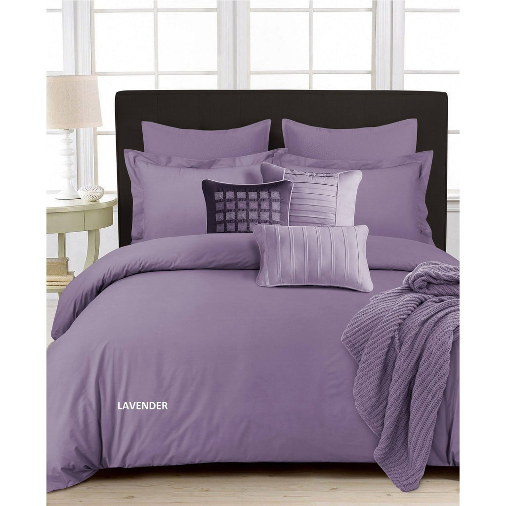 350 Thread Count Cotton Percale Duvet Cover Set Purple V45722