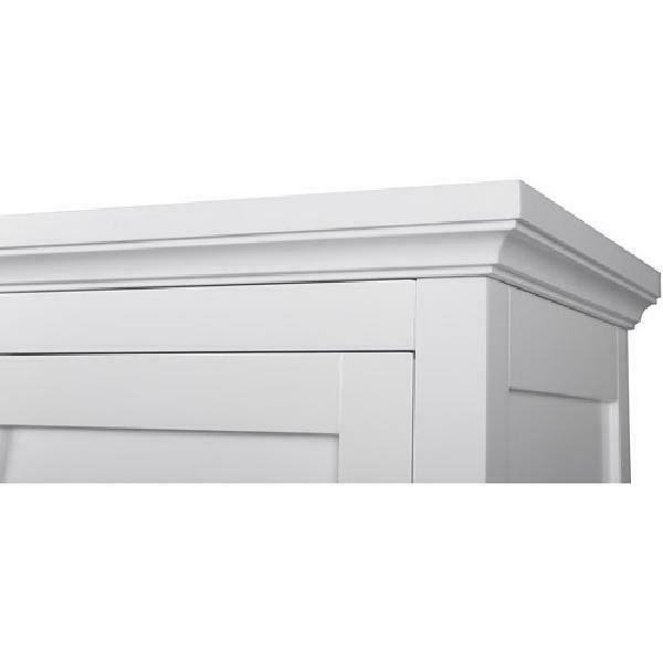White Corner Bathroom Floor Cabinet O353190