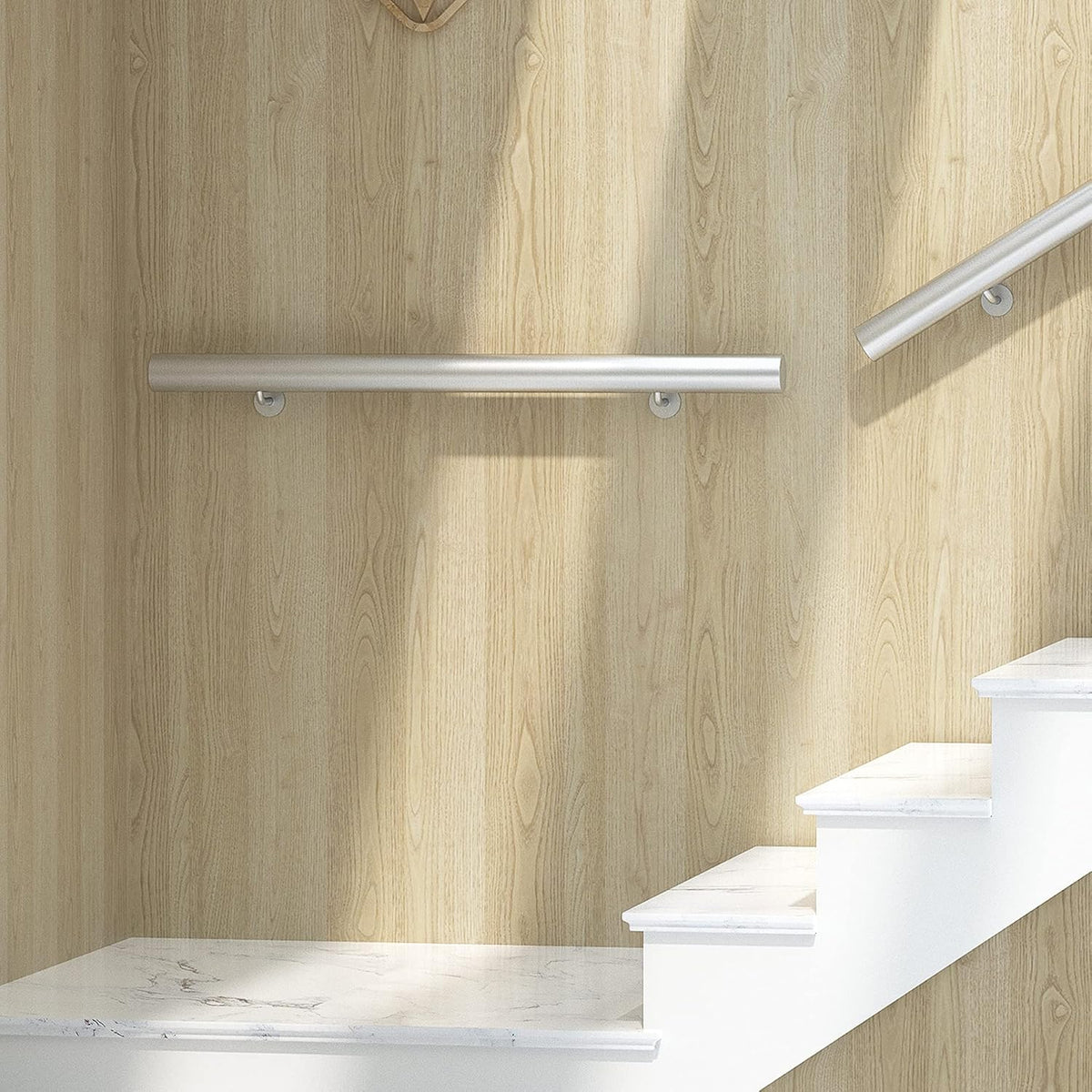 Brushed Stainless Steel Wall Mounted Stair Handrail P662