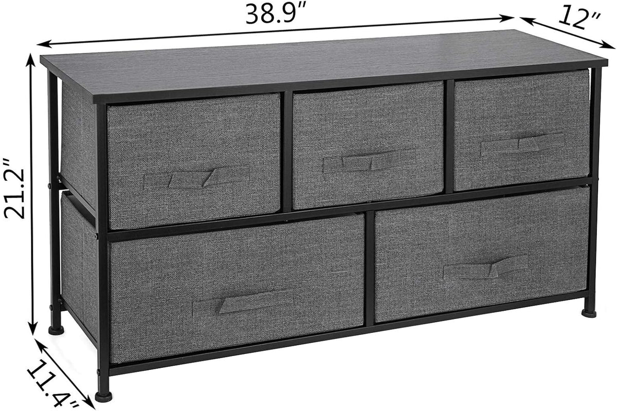 5 Drawer Steel Frame Fabric Storage Organizer Q4253