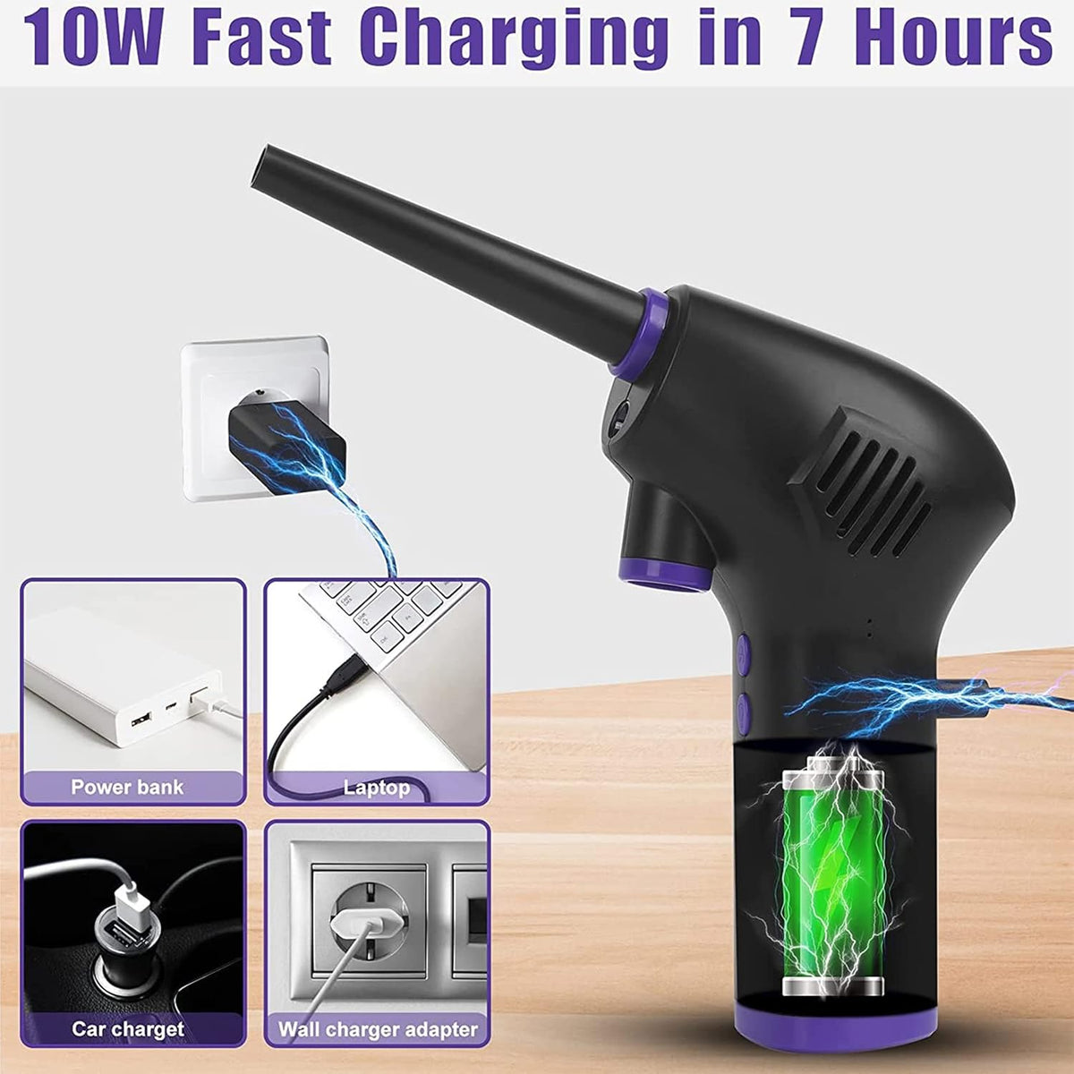 15000mAh Electric Air Duster with LED Light H18524