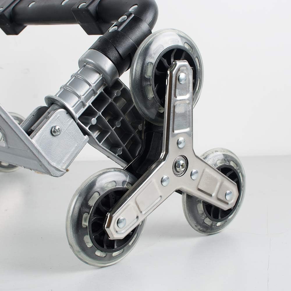 Folding Hand Truck with 6 Rubber Wheels & Bungee Cord Y132542