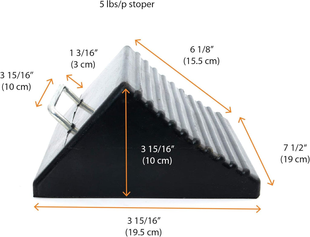 Set of 4 Heavy Duty Nylon Rubber Wheel Chocks B5473