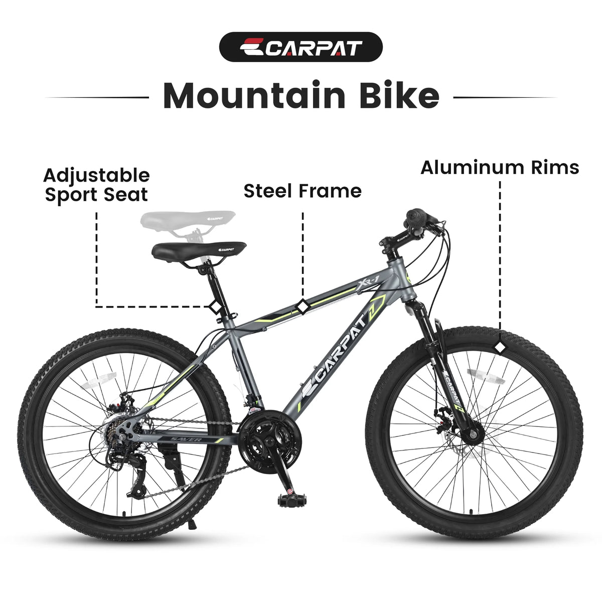 24 inch Kids Mountain Bike with Disc Brakes 21 Speed G27039