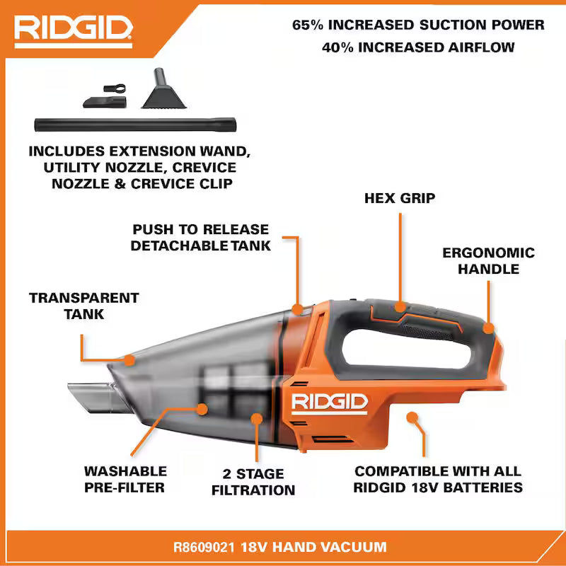 18V Cordless Hand Vacuum Kit with Battery and Charger I59523