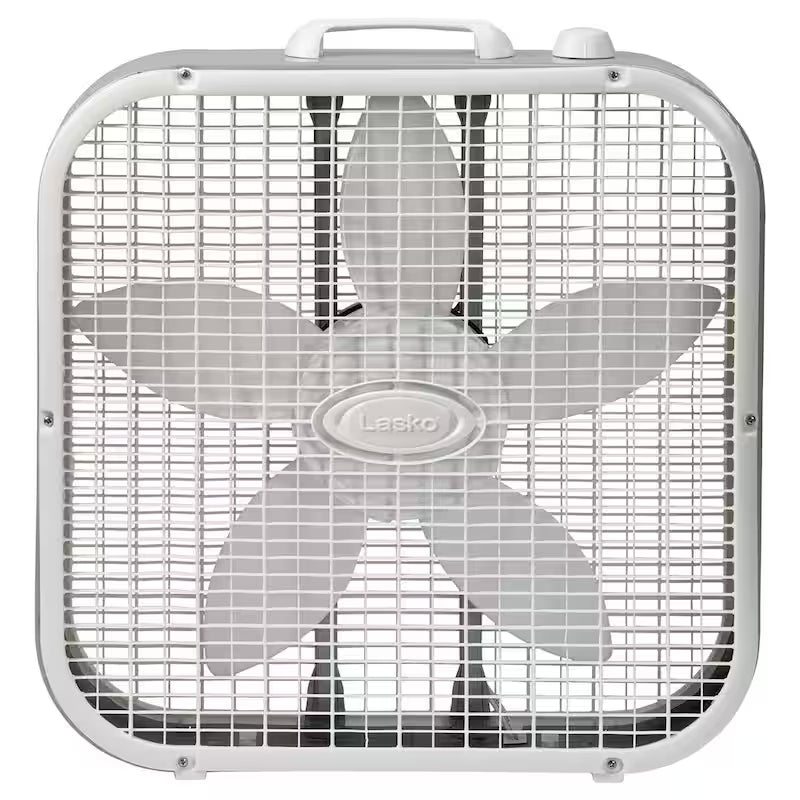 20 in. 3 Speeds Box Fan in White with Carry Handle A8837