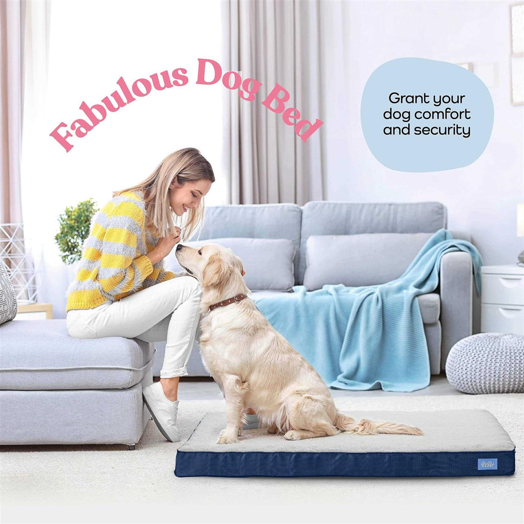 Orthopedic Large Dog Bed with Sherpa Top F3363