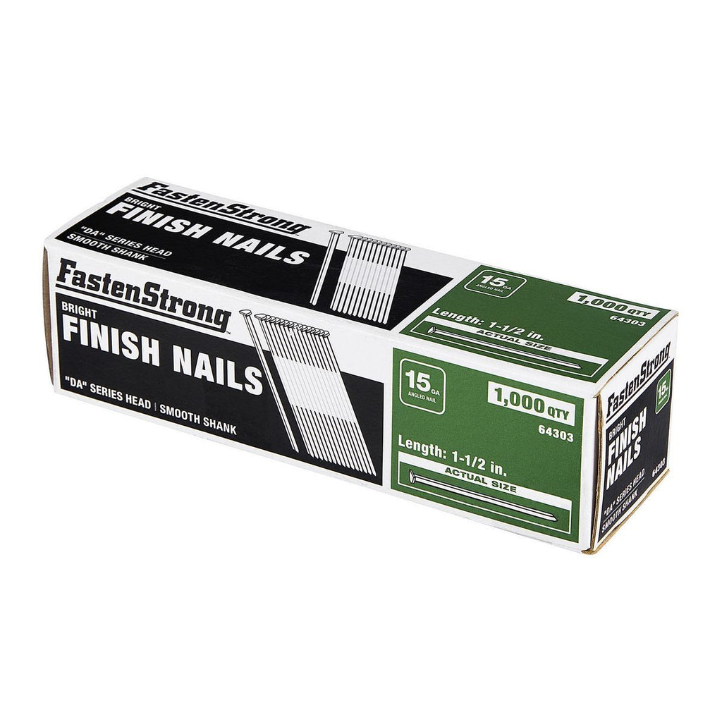 1-1/2 in. 15 GA Bright Finish Nails, 1000 Piece W6038