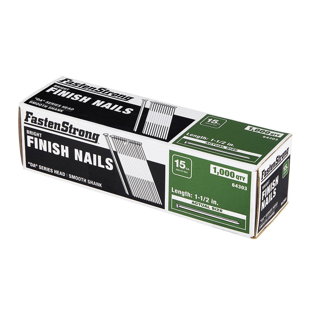 1-1/2 in. 15 GA Bright Finish Nails, 1000 Piece W6038
