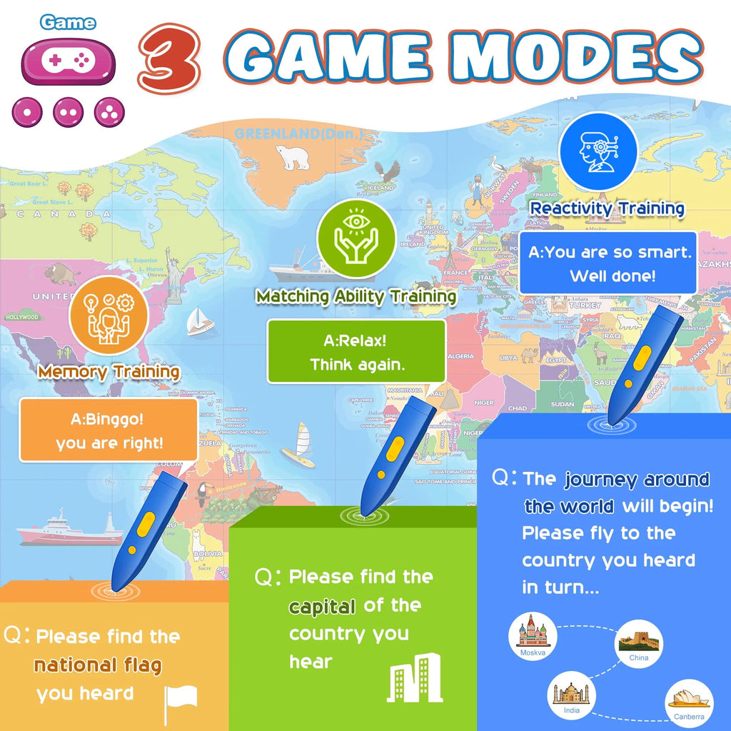 Educational Map Games for Kids X870
