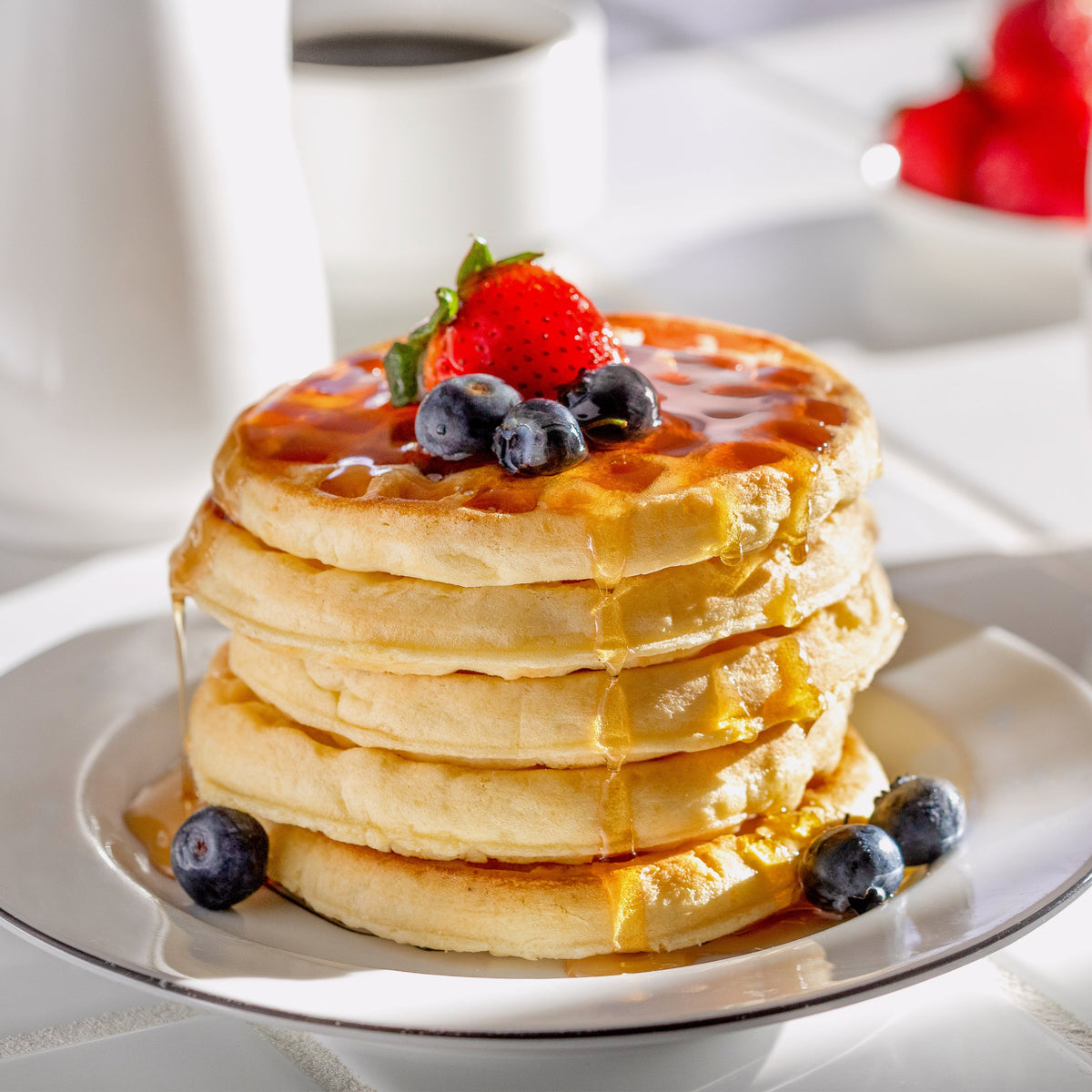 Red Electric Waffle Maker C96437