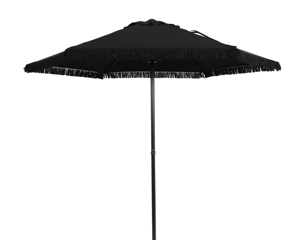 White 7.5' Round Patio Umbrella with Steel Pole G1760