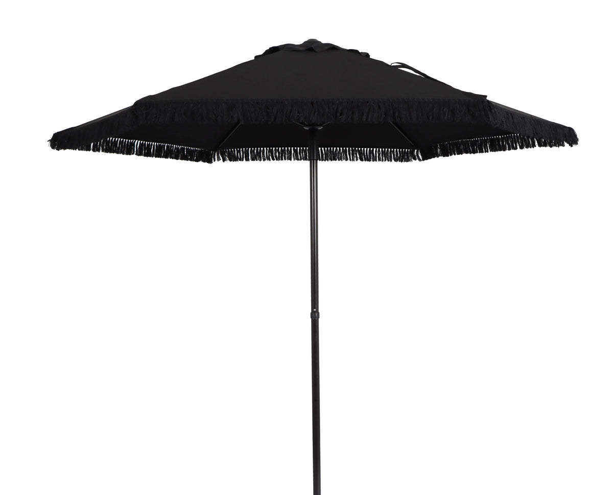 White 7.5' Round Patio Umbrella with Steel Pole G1760