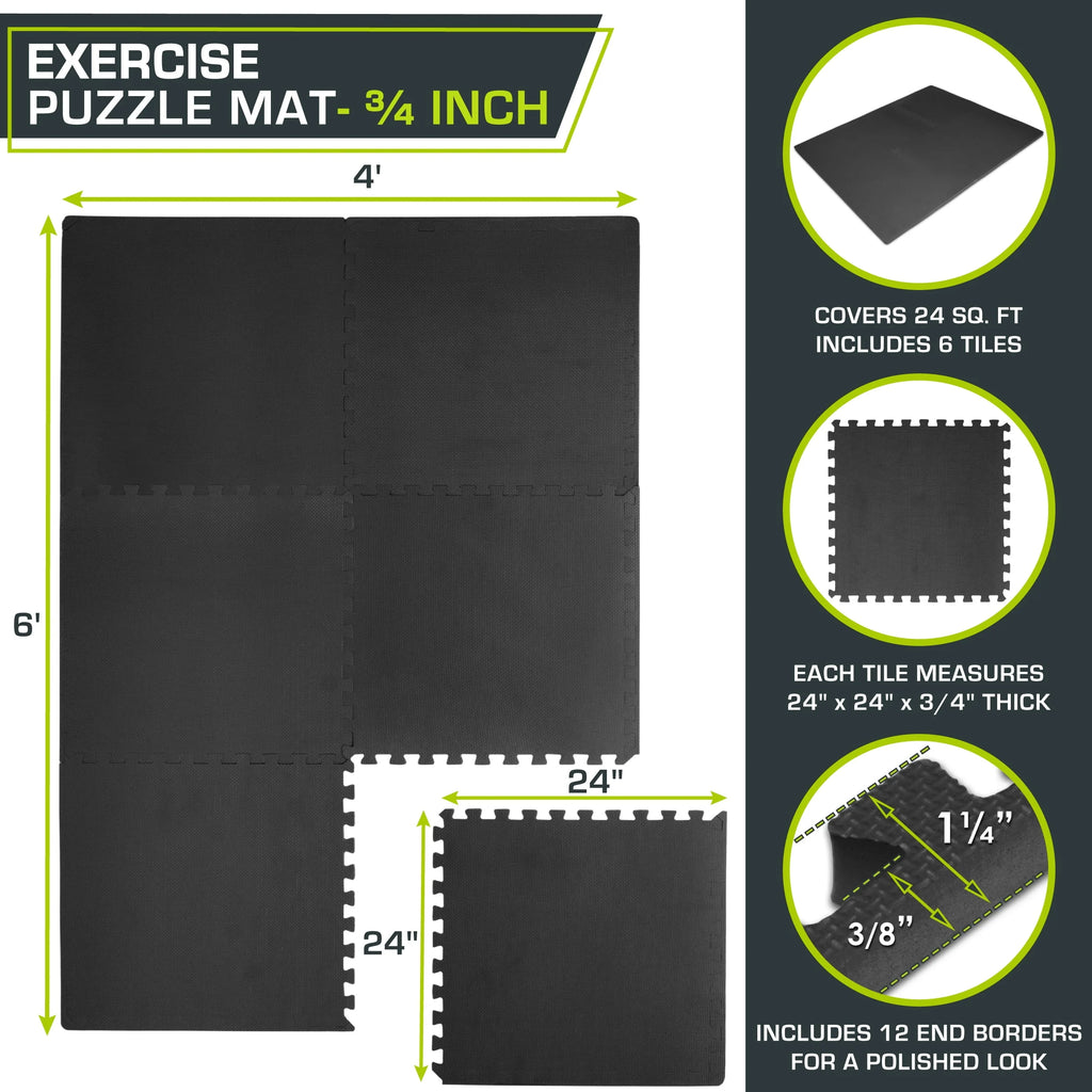 Extra Thick EVA Foam Exercise Mat Tiles L79817