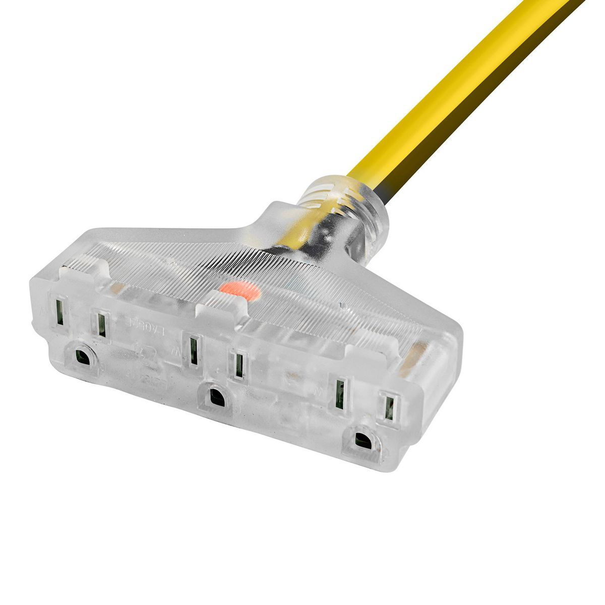 100 ft. 12/3 Gauge Multiple Outlet Extension Cord with Indicator Light, Yellow, Black Z35281