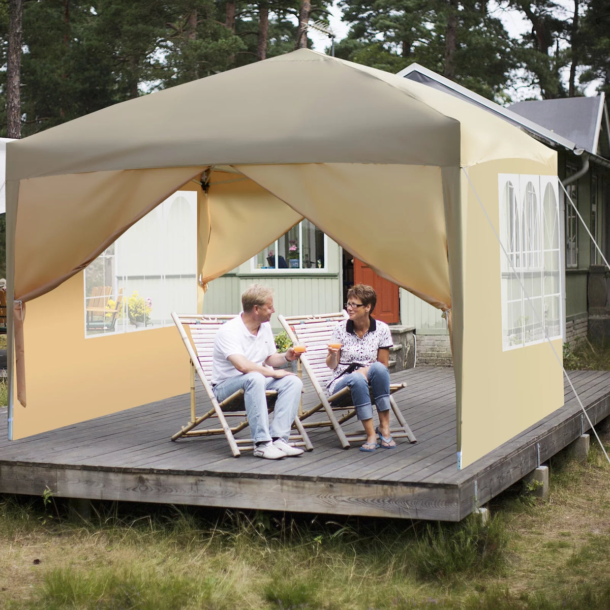 10' x 10' Pop-up Waterproof Canopy Tent with Carry Bag A273